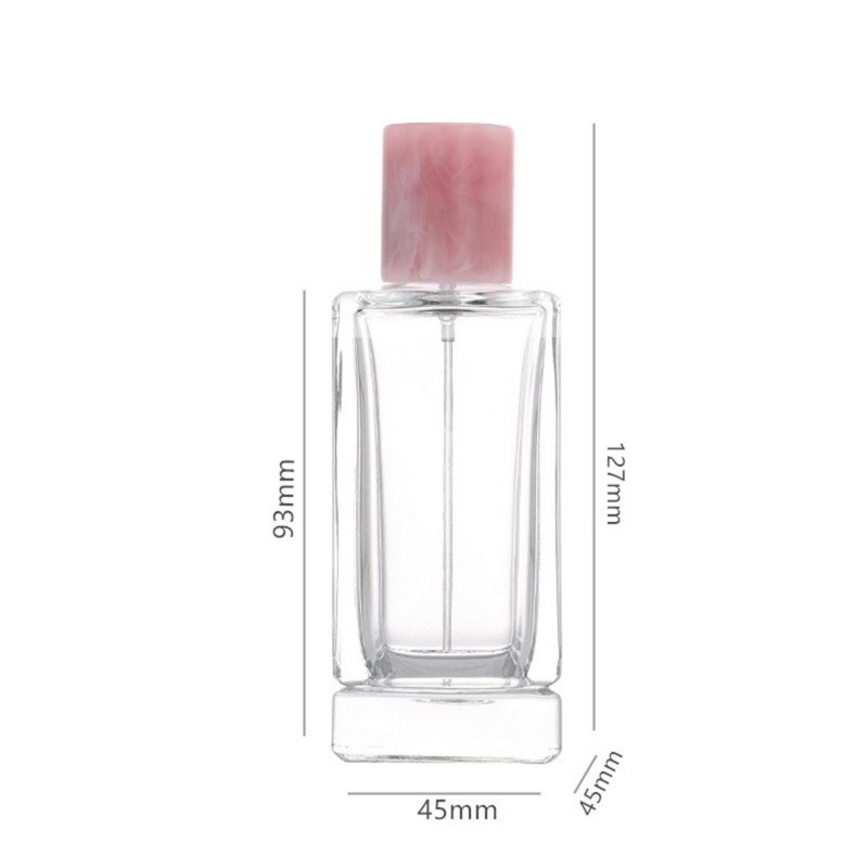 Wholesale 100ml Heavy-Base Square Glass Perfume Bottle