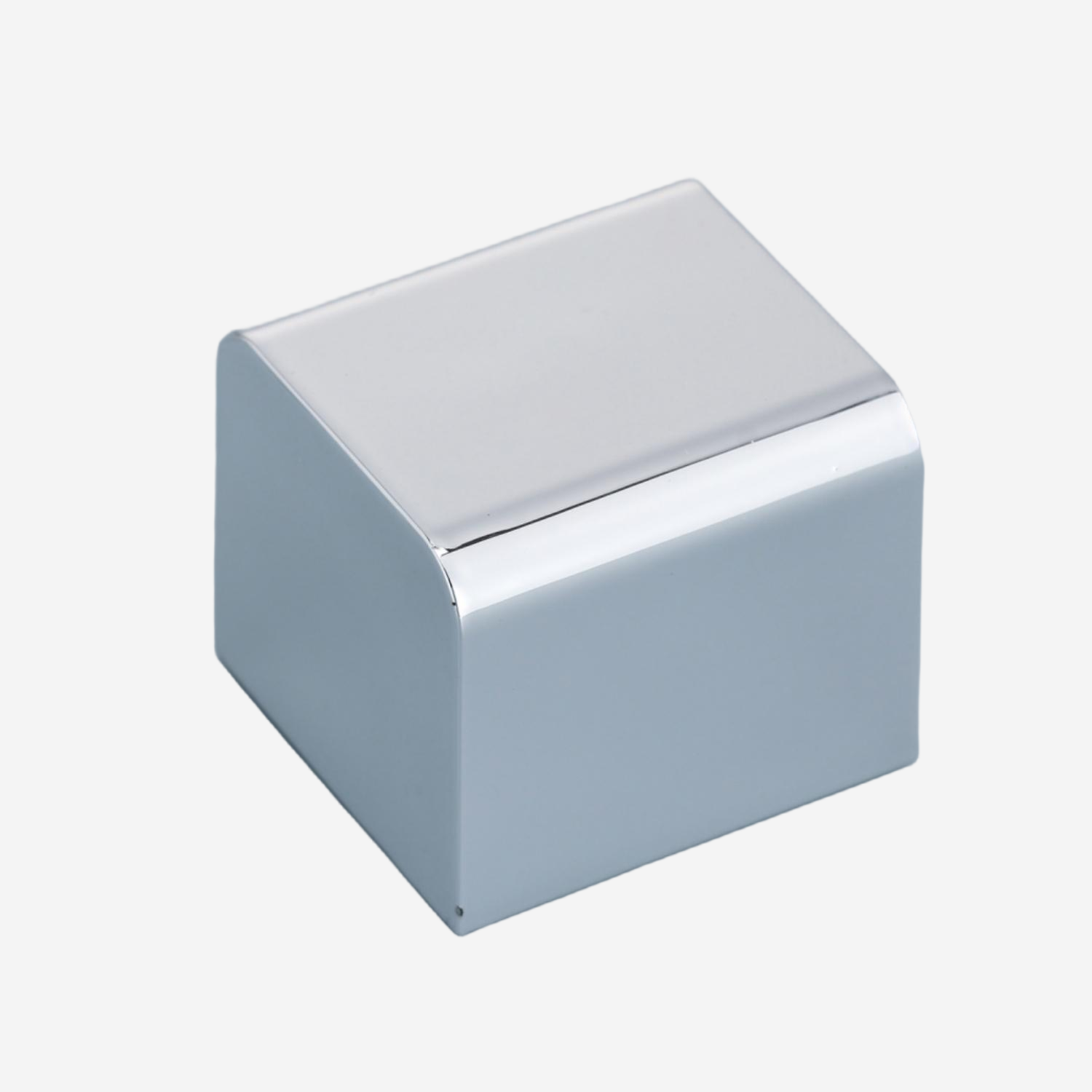 Wholesale Bright Silver Tone Square Magnetic Perfume Cap