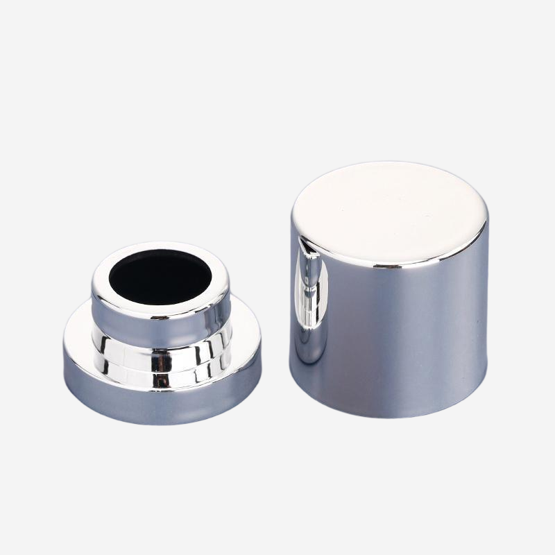 Wholesale Silver Tone Cylinder Cap with Broad Shoulder Collar