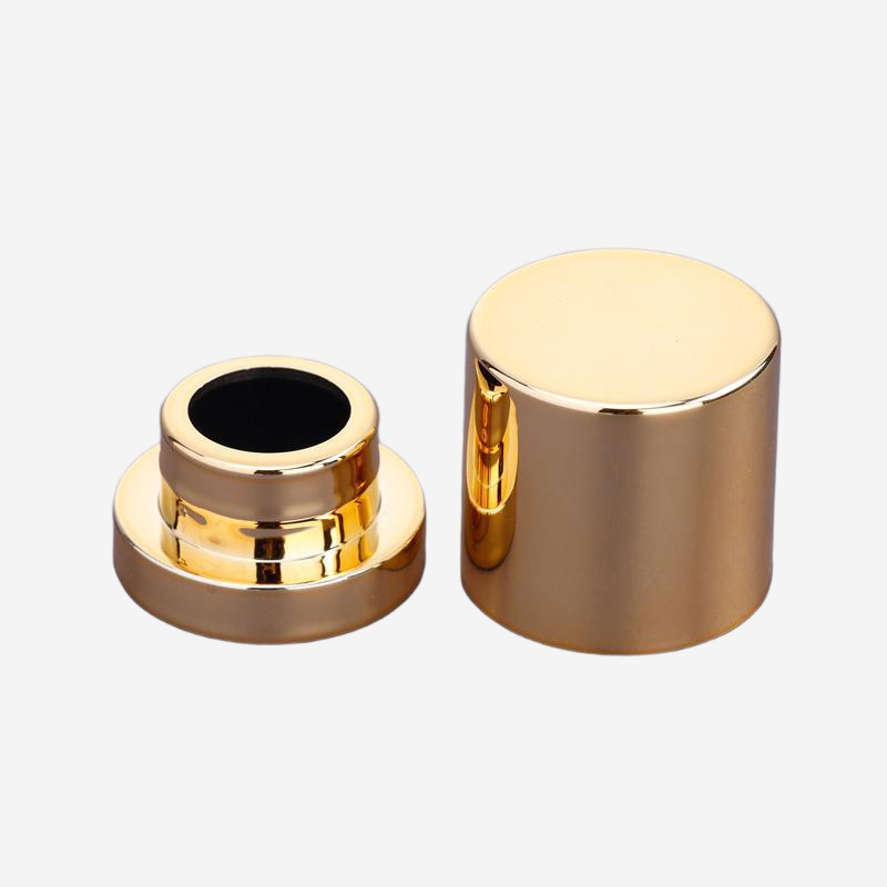 Wholesale Gold Tone Cylinder Cap with Broad Shoulder Collar