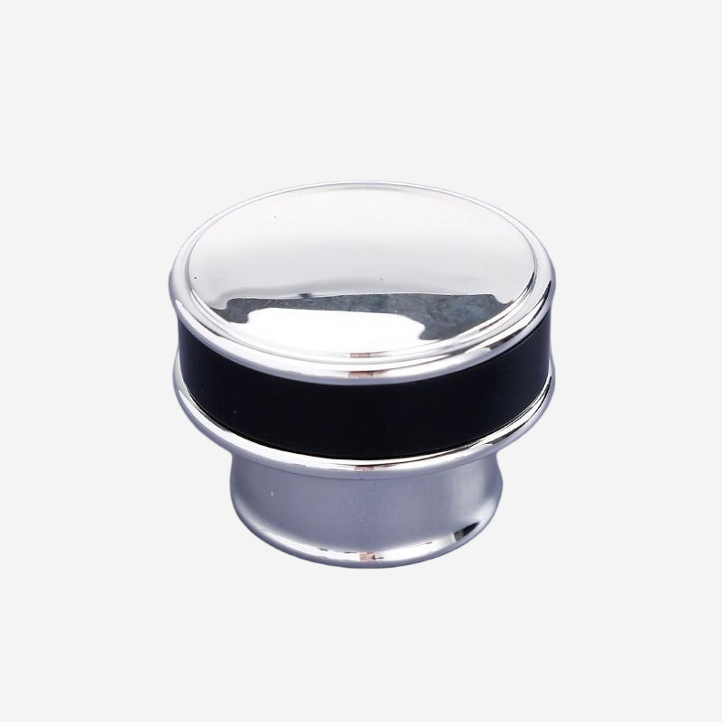 Wholesale Silver Tone and Black Disc Perfume Cap