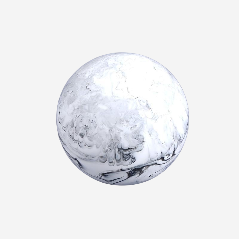 Wholesale Black and White Marbled Spherical Perfume Cap