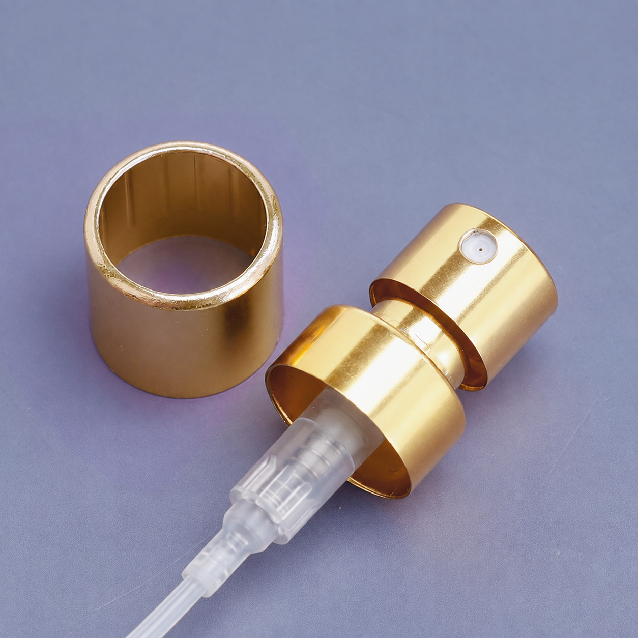 Wholesale 13mm Gold Aluminum-Finish Perfume Spray Pump with Collar