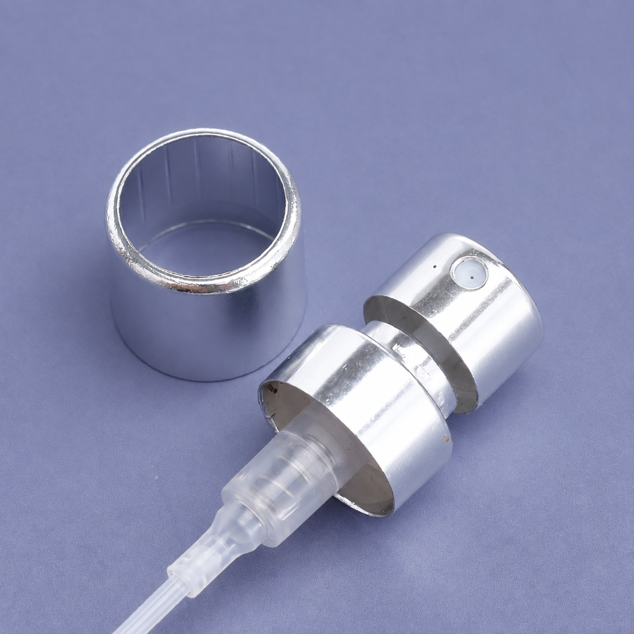 Wholesale 13mm Silver Aluminum-Finish Perfume Spray Pump with Collar